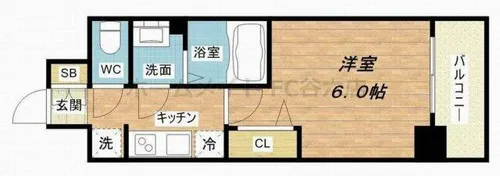 ファステート大阪上本町ソーレ【10階】の間取り