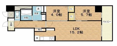 リアライズ天満橋【2階】の間取り