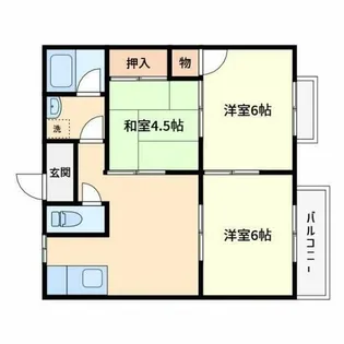 ハイツ山本C【101号室】の間取り