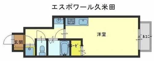 エスポワール久米田【1階】の間取り
