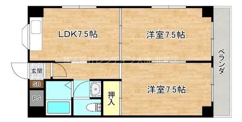 ランド雅【1階】の間取り