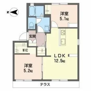 フレグランス阪南A【101号室】の間取り