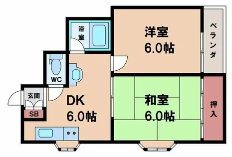 マンション S.S.S.【4階】の間取り