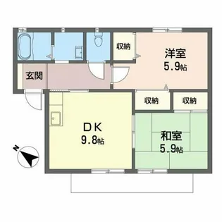 カーサワケダ【1階】の間取り