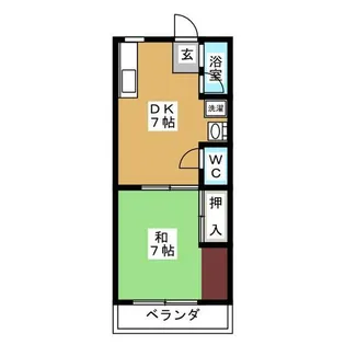 志賀橋コーポ第二【3階】の間取り