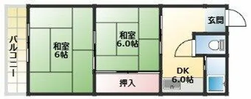 ハイツ山忠【5階】の間取り