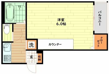 1Kの間取り画像