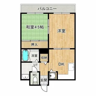 旭グレイス【6階】の間取り