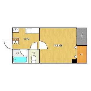 グルパ住吉大社【3階】の間取り