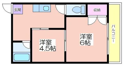 エム・エス・エイ北津守Ⅱ【1階】の間取り