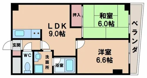 リプレ美章園【2階】の間取り