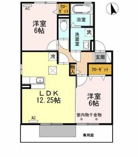 Sunny Terrace Ⅲ【1階】の間取り