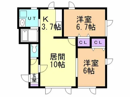 コーポオアシス5【1階】の間取り