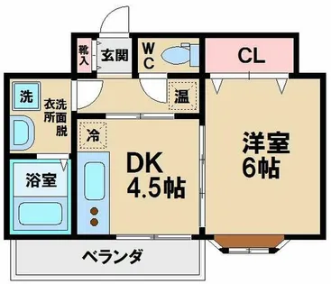 アパルト文の里【8階】の間取り