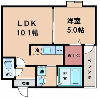 フジパレス住吉山之内Ⅱ番館【2階】の間取り