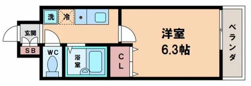 クイーンズウェイ【2階】の間取り