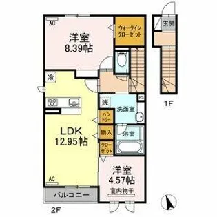 常若荘【2階】の間取り