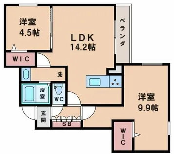 エトワールK【2階】の間取り