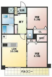 福岡県北九州市戸畑区千防1丁目【マンション】の間取り