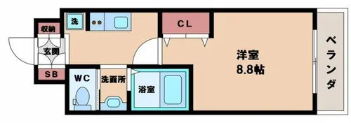 マンション芦紅【4階】の間取り