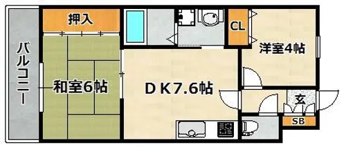 ワコーレ上沢【602号室】の間取り