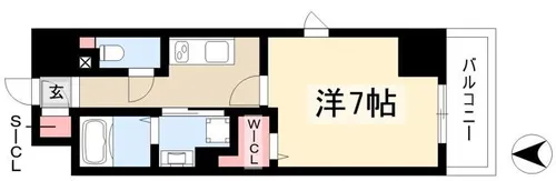 プレイズシード浅間町【9階】の間取り