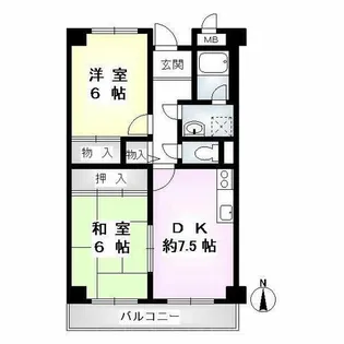 ラヴェール東洋【4階】の間取り