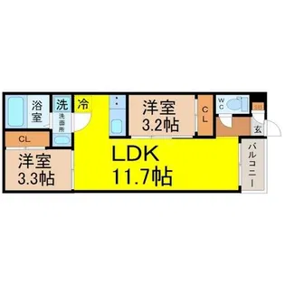 REGALEST堀田【1階】の間取り