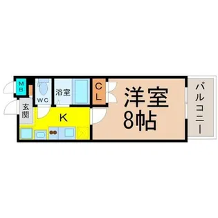 パルティール上前津【8階】の間取り