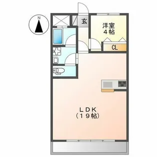 平安フジハイツ【4C号室】の間取り
