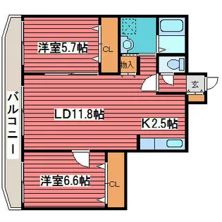 大光15番館【3階】の間取り