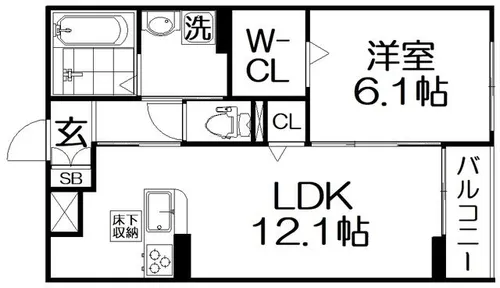 スターリーガーデン【1階】の間取り