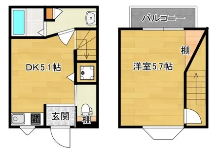 クレールヒラノ【1階】の間取り