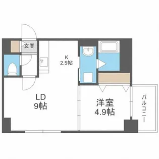 COM’S RESIDENCE 鳥居前【6階】の間取り