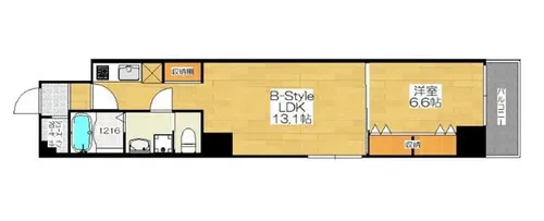 REIOS谷町【10階】の間取り