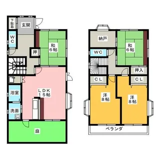 愛知県名古屋市名東区高間町【一戸建】の間取り