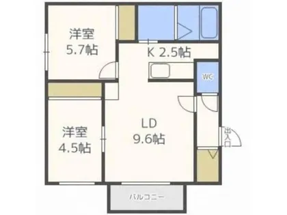 GRACIAS環状通【2階】の間取り