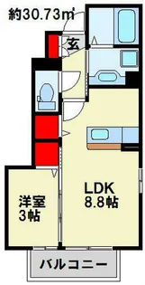 アッサンブレ S【1階】の間取り
