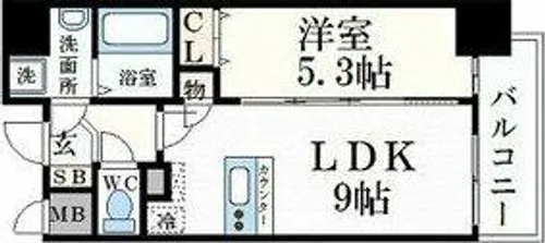 プレサンス丸の内流雅【6階】の間取り