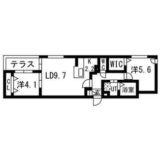 ブランシャールTs COURT宮の沢【1階】の間取り