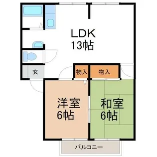 ドミール白沢A【201号室】の間取り
