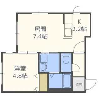 プラティーク平岸【4階】の間取り