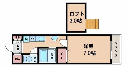 カーサプロント【2階】の間取り