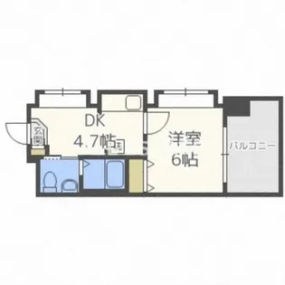 コンチネンタル東小橋【7階】の間取り
