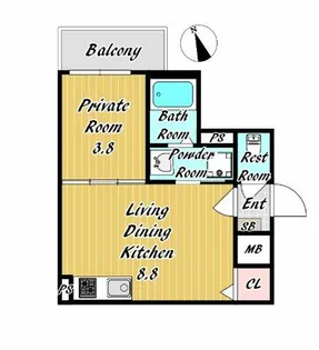 センチュリー昭和町【2階】の間取り