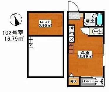 セ・ピア天神南【102号室】の間取り
