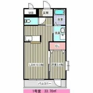 アムセント【1階】の間取り