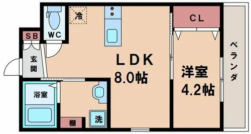 ルポゼ・スギモト【3階】の間取り