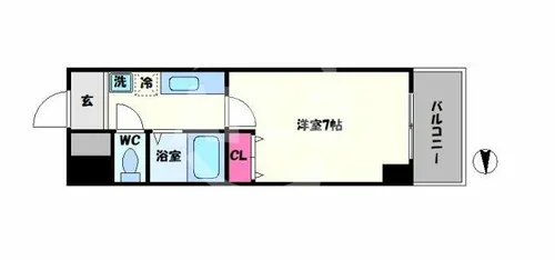 グランディール阪南町Ⅱ番館【107号室】の間取り