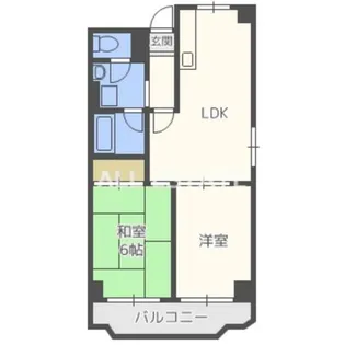 日宝ライフ放出西【8階】の間取り